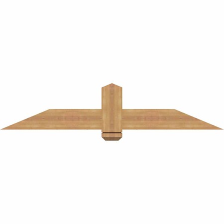 Ekena Millwork Eugene Smooth Timber Gable Bracket, Western Red Cedar, 60"W x 12"H x 3 1/2"D x 5 1/2"F, 5/12 Pitch GBW060X12X0406EUG00SWR
